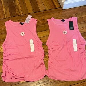 Bundle of 2 Wild Fable Pink Tank Top with Daisy Accent